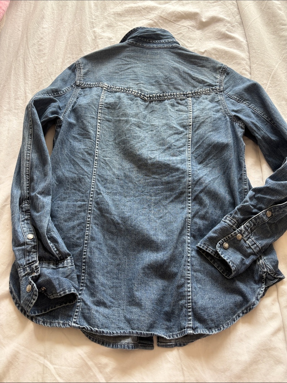 J. Crew Indigo Denim Button-Down Shirt - Picture 3 of 3